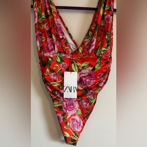 Zara floral swimsuit/bodysuit Brand New With TagS- size s and m